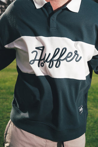 PIQUE RUGBY CREW GOLF GREEN