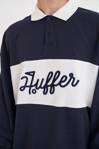 PIQUE RUGBY CREW NAVY/CHALK