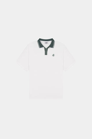 MENS CHECK PAR SS POLO CHALK