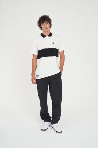 TECH LINE SS POLO CHALK/BLACK