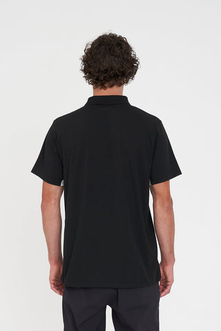TECH PANEL SS POLO BLACK/CHALK