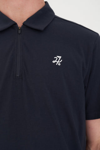 MENS TECH ZIP POLO NAVY