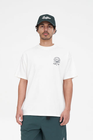 MENS BLOCK TEE 220/ZERO PUTTS CHALK/GREEN