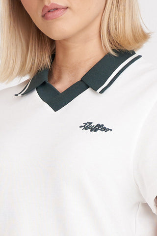 BIRDIE SS POLO CHALK/GOLF GREEN